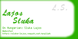 lajos sluka business card